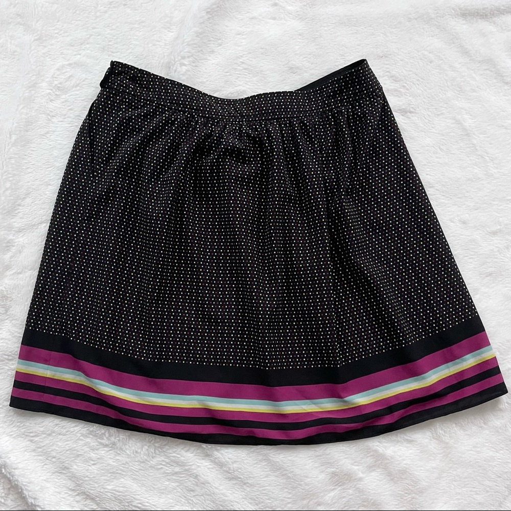 Old Navy Multicolor Polka Dot Stripe A-Line Skirt Size 10